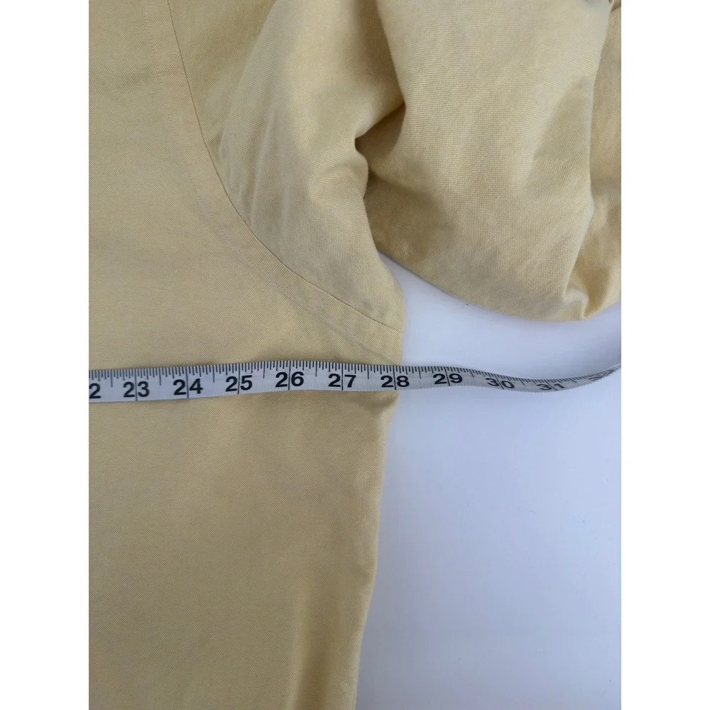 Ralph Lauren Yarmouth Oxford Button Down Shirt Mens 17 1/2 34 Yellow Polo Player - Picture 6 of 11